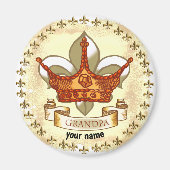 King Grandpa-magneet Magneet (Voorkant)