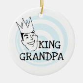 King Grandpa T-shirts en cadeaus Keramisch Ornament (Voorkant)