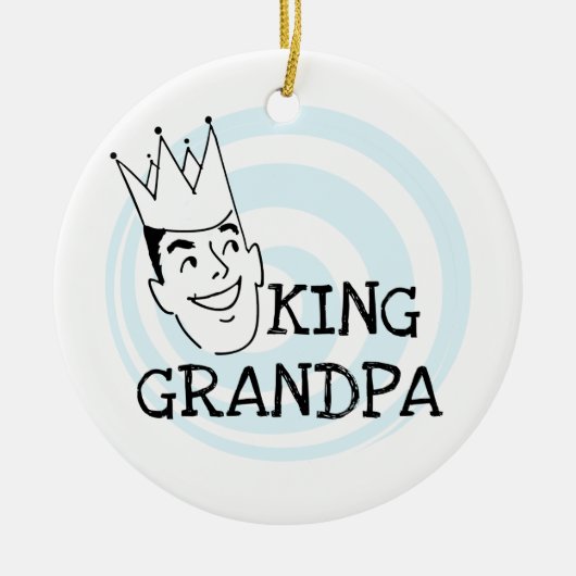 King Grandpa T-shirts en cadeaus Keramisch Ornament (Voorkant)