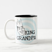 King Grandpa T-shirts en cadeaus Tweekleurige Koffiemok (Links)