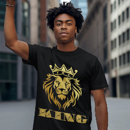 King Graphic w/Crown Golden Lion Gekleurde Mannen T-shirt