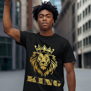 King Graphic w/Crown Golden Lion Gekleurde Mannen T-shirt