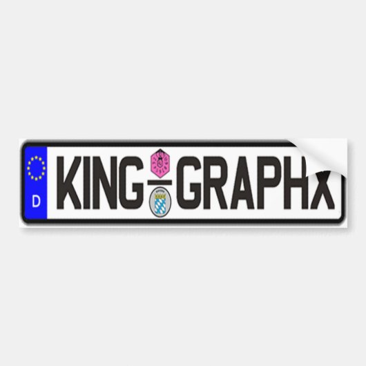 King Graphx Euro Bord Bumpersticker (Voorkant)