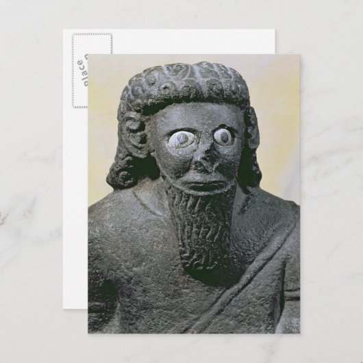 King Hadad, van het paleis bij Tell-Halaf, Syrië Briefkaart (Voorkant / Achterkant)