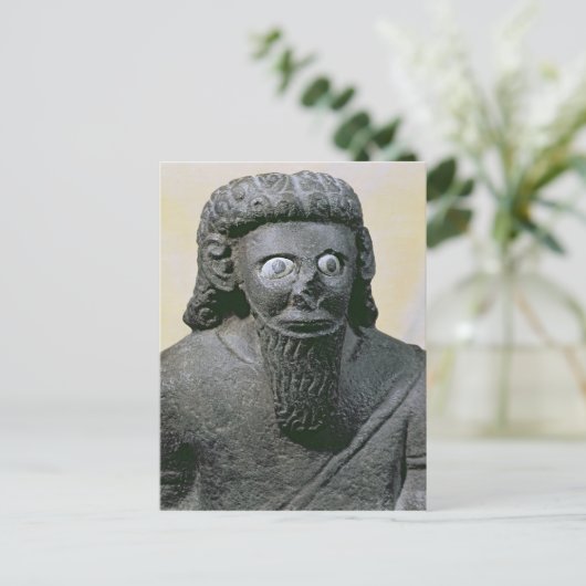 King Hadad, van het paleis bij Tell-Halaf, Syrië Briefkaart (Staand voorkant)