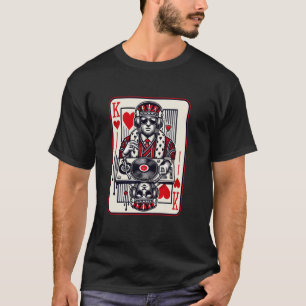 King Hearts Clubbing Disco Techno Outfit DJ King C T-shirt