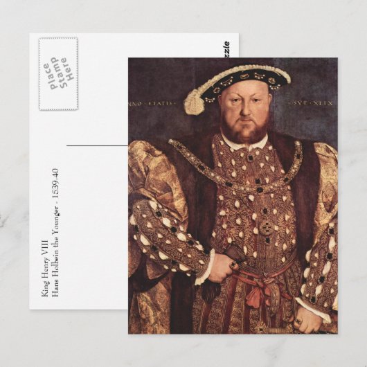 King Henry VIII Briefkaart (Voorkant / Achterkant)