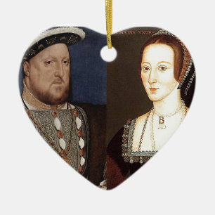 King Henry VIII en Anne Boleyn Keramisch Ornament