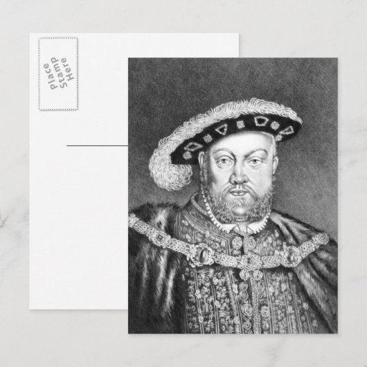 King Henry VIII illustratie Briefkaart (Voorkant / Achterkant)