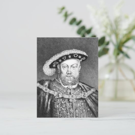 King Henry VIII illustratie Briefkaart (Staand voorkant)