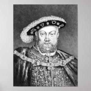 King Henry VIII illustratie Poster
