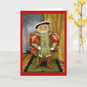 King Henry VIII koninklijke kat verjaardagsfeest w Kaart (Gele Bloem)