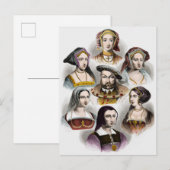 King Henry VIII of England | Zijn zes vrouwen Briefkaart (Voorkant / Achterkant)