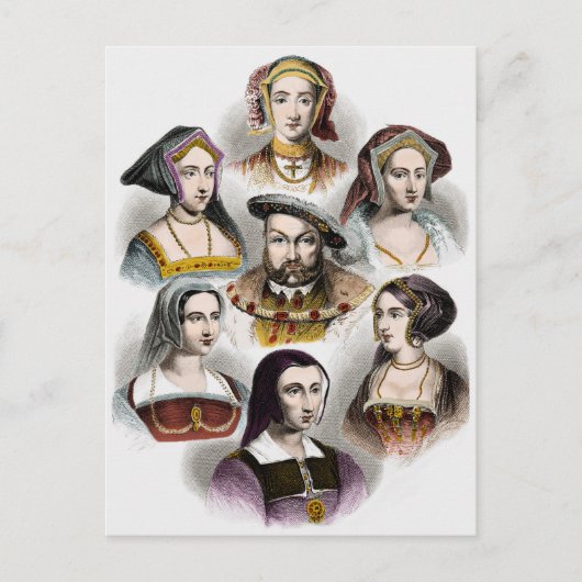 King Henry VIII of England | Zijn zes vrouwen Briefkaart (Voorkant)