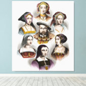 King Henry VIII of England | Zijn zes vrouwen Canvas Afdruk (Insitu (Houten vloer))