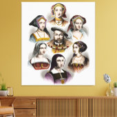 King Henry VIII of England | Zijn zes vrouwen Canvas Afdruk (Insitu (Woonkamer))