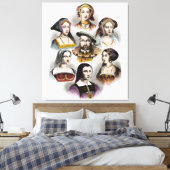 King Henry VIII of England | Zijn zes vrouwen Canvas Afdruk (Insitu (Slaapkamer))