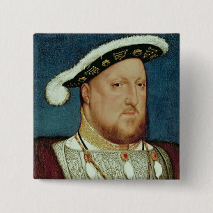 King Henry VIII Vierkante Button 5,1 Cm