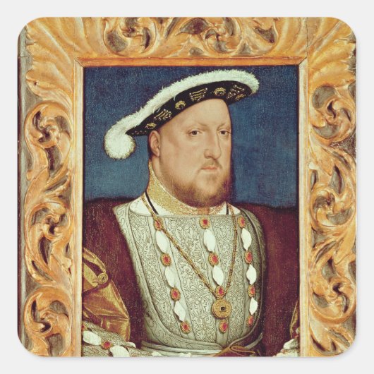 King Henry VIII Vierkante Sticker (Voorkant)