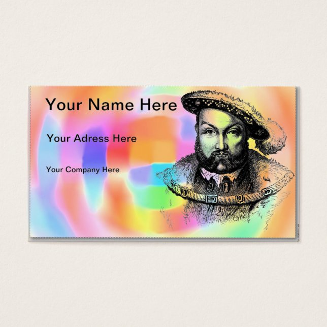 King Henry VIII Visitekaartjes (Voorkant)