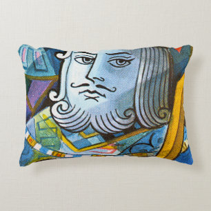 King Holding Sword stock illustration Accent Kussen