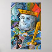King Holding Sword stock illustration Poster (Voorkant)