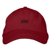 KING hoofddoek rood-Pet elegante vizier knap mooi Geborduurde Pet (Voorkant)
