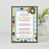 KING in Oerwoud 5x7 Baby Shower uitnodigingen (Staand voorkant)