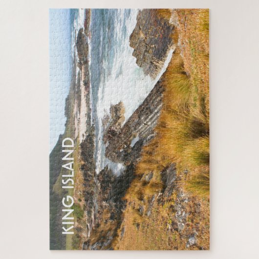 King Island: Windswept bay, Tasmania, Australië Legpuzzel (Verticaal)