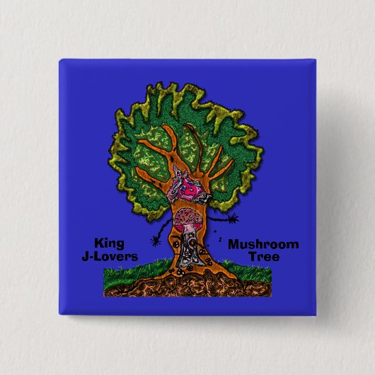 King J-lovers Mushroom Tree Button (Voorkant)