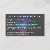 King James Bijbel Verlossing Evangelie Tractaat Visitekaartje (Voorkant)