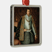 King James I of England (1566-1625) (olie op canva Metalen Ornament (Rechts)