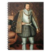 King James I of England (1566-1625) (olie op canva Notitieboek (Voorkant)