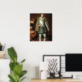 King James I of England (1566-1625) (olie op canva Poster (Thuiskantoor)