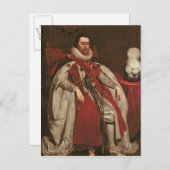 King James I of England and VI of Scotland, 1621 Briefkaart (Voorkant / Achterkant)