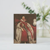 King James I of England and VI of Scotland, 1621 Briefkaart (Staand voorkant)
