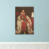 King James I of England and VI of Scotland, 1621 Canvas Afdruk (Insitu (Houten vloer))