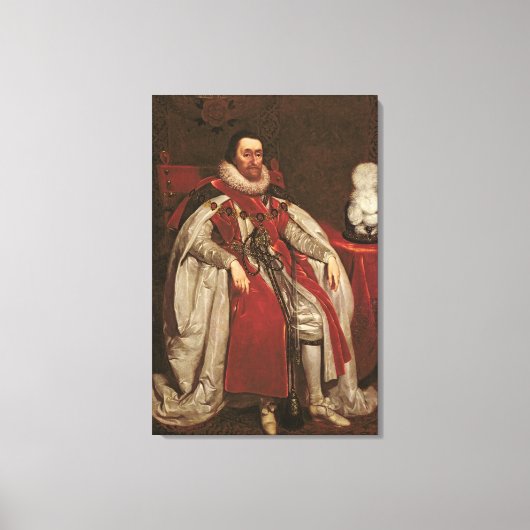 King James I of England and VI of Scotland, 1621 Canvas Afdruk (Voorkant)