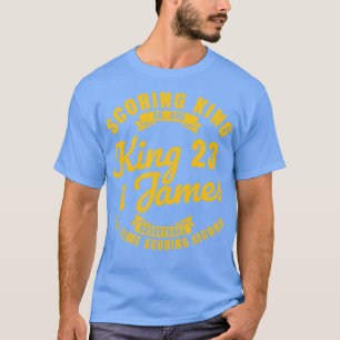 King James The Scoring King Basketball Gold Text T-shirt