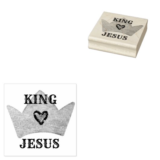 King Jesus Crown Rubberstempel (Gestempeld)