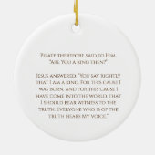 KING JESUS Elegant Brons Christelijk Kerstmis Keramisch Ornament (Achterkant)