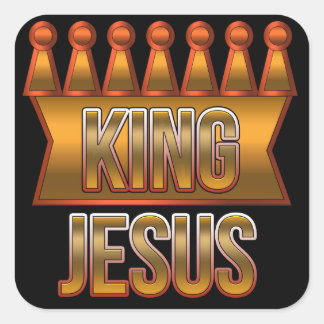 King Jesus Gold Crown Christelijke Stickers