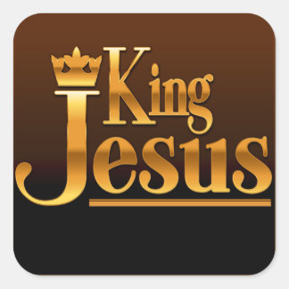 King Jesus Square Stickers