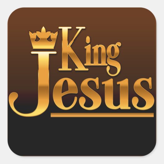 King Jesus Square Stickers (Voorkant)