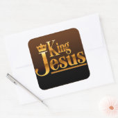King Jesus Square Stickers (Envelop)