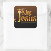 King Jesus Square Stickers (Tas)