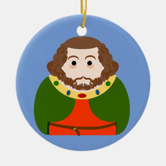 King John of England Keramisch Ornament (Voorkant)
