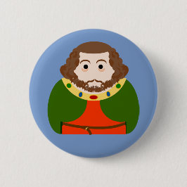 King John of England Ronde Button 5,7 Cm