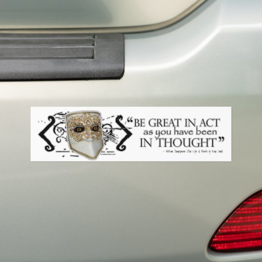 King John Quote Bumpersticker (Op auto)