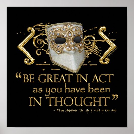 King John Quote (Gold Edition) Poster (Voorkant)